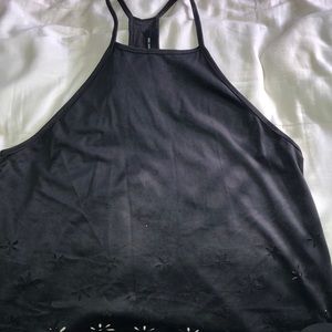 Black high next tank top